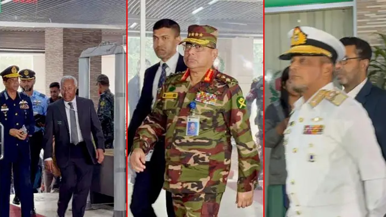 সিইসির সঙ্গে বৈঠকে বসলেন তিন বাহিনীর প্রধানরা