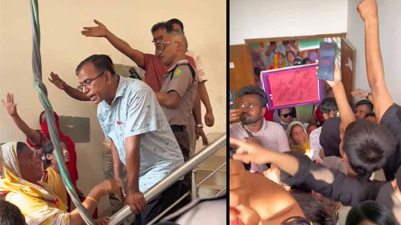 রামিসা হত্যার বিচার দাবিতে পল্লবী থানা ঘেরাও
